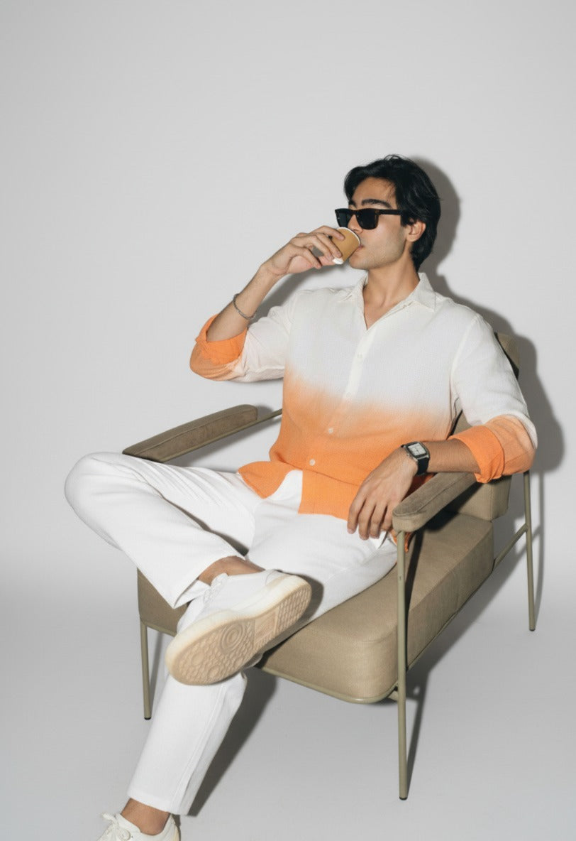 Sunkissed Tango Ankle Dress for Women + Golden Hour Ombré Shirt for Men