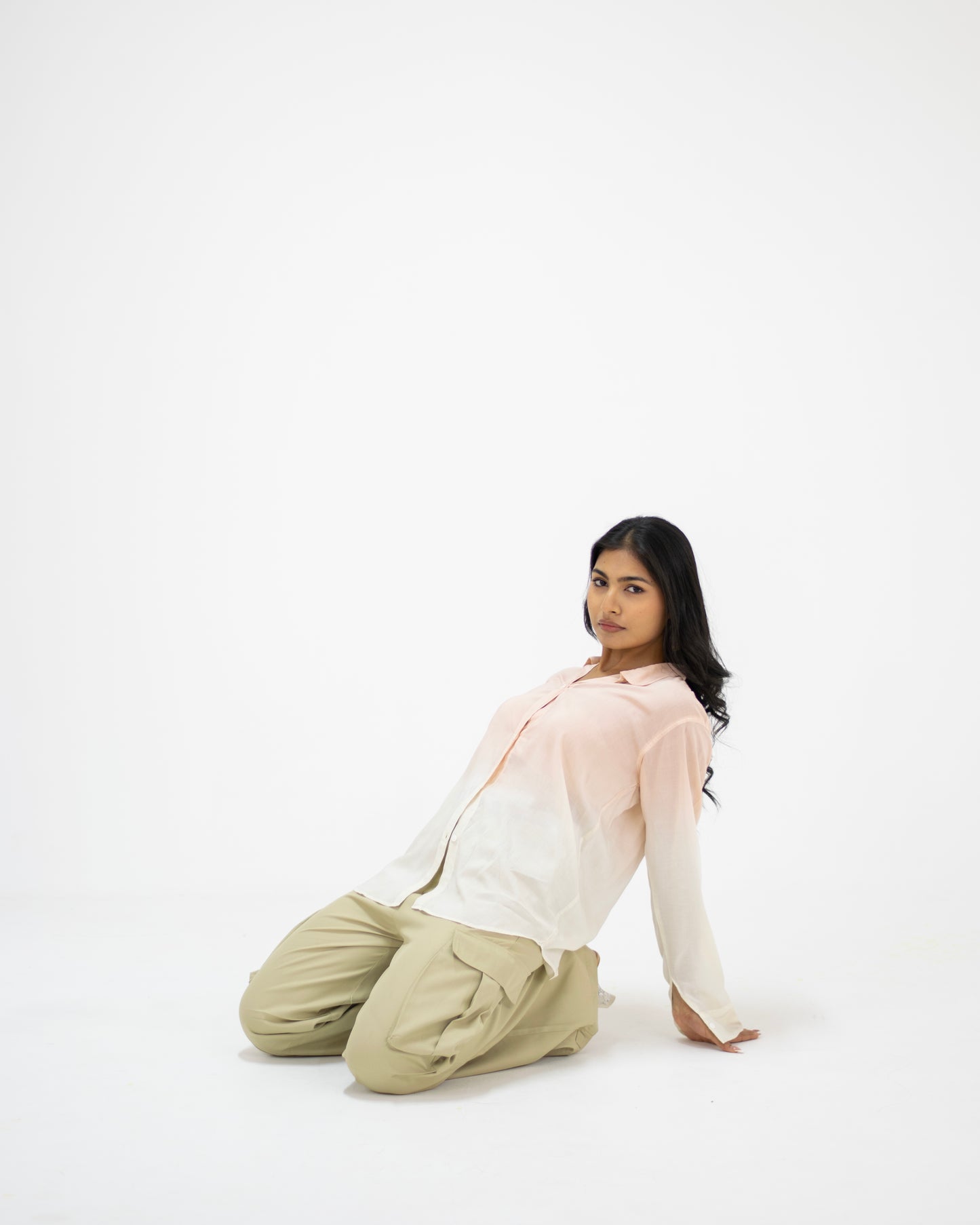 Iced Mocha – Mocha and Beige Soft Cotton Shirt for Women