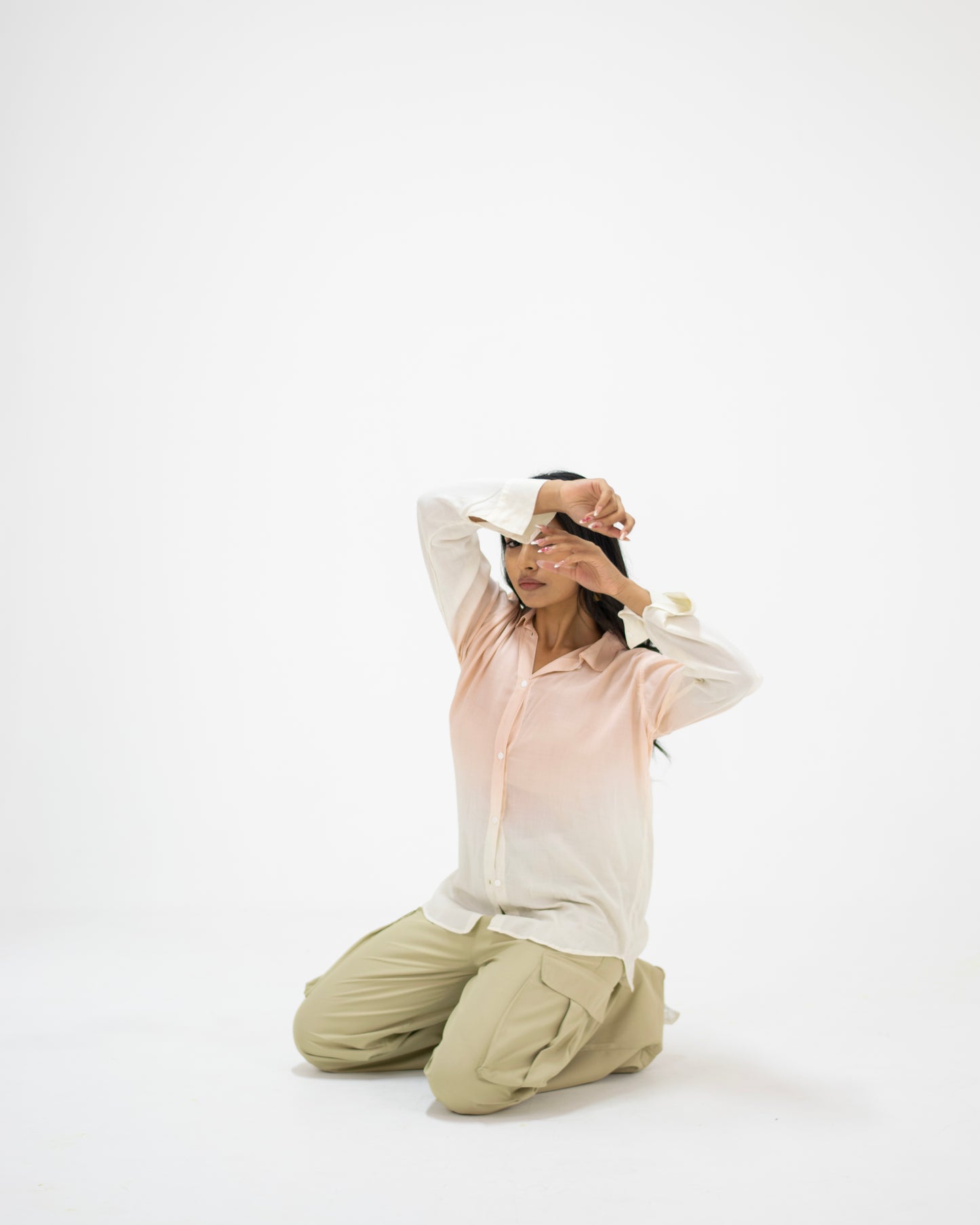 Iced Mocha – Mocha and Beige Soft Cotton Shirt for Women
