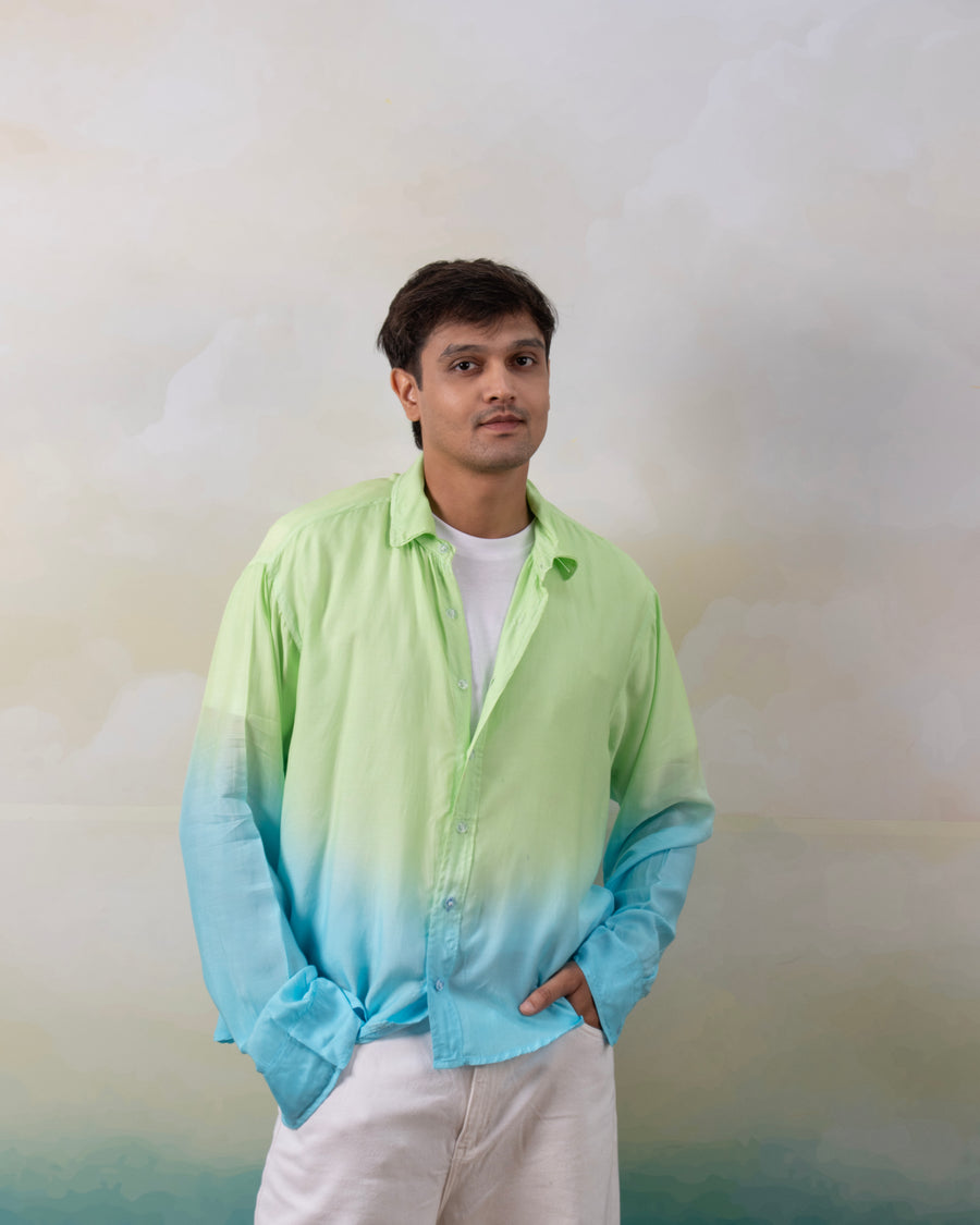Electric Blue Lagoon Shirt — Men