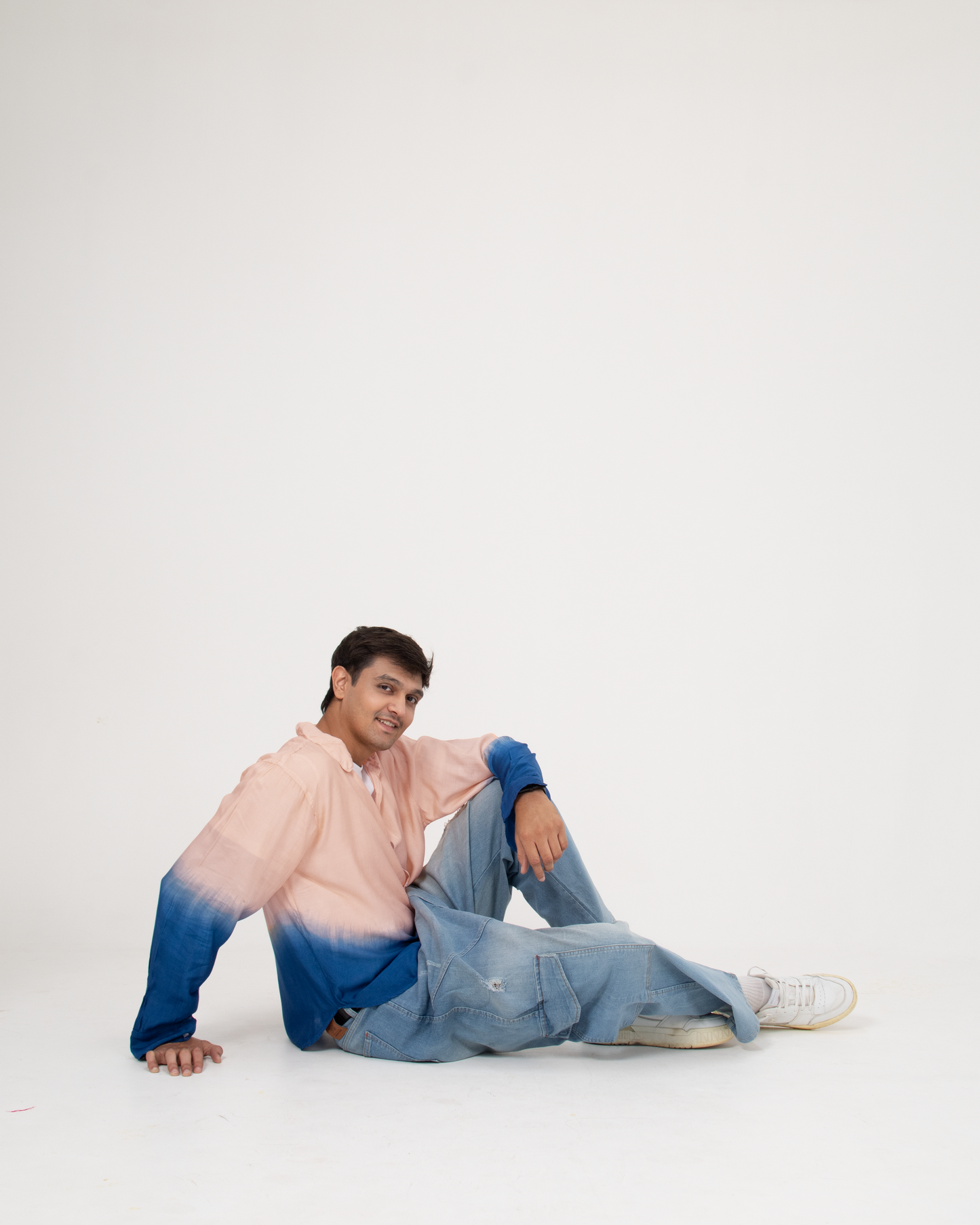 Dustberry Soft Cotton Pink and Navy Shirt for Men