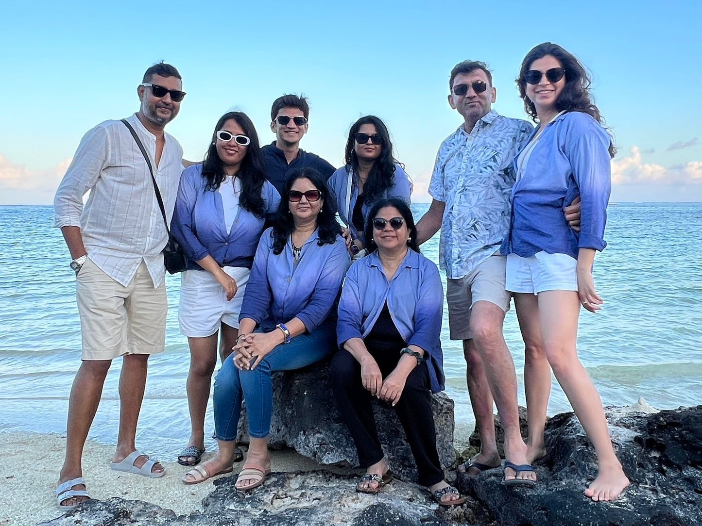 Family Co-Ordinated Ombre Shirt Outfits