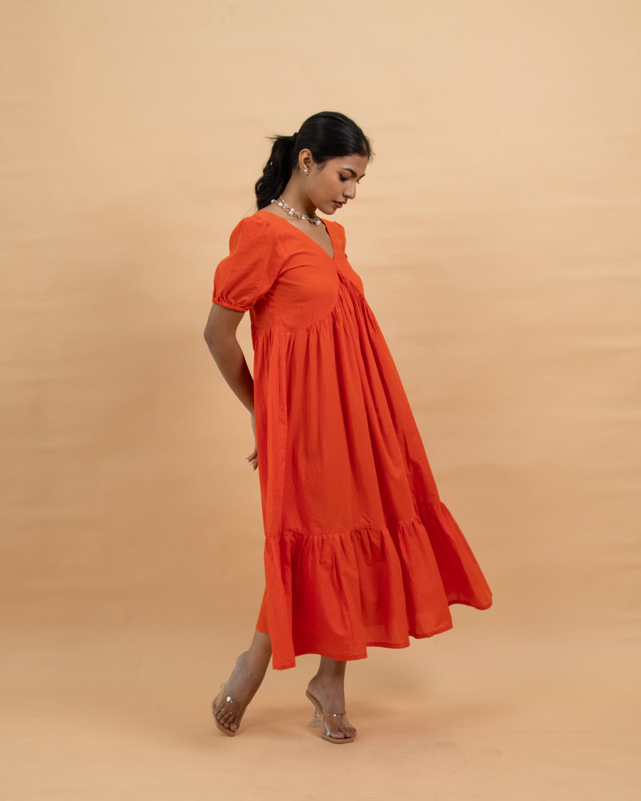 Sunkissed Tango Ankle Dress