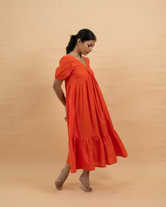 Sunkissed Tango Ankle Dress for Women + Golden Hour Ombré Shirt for Men